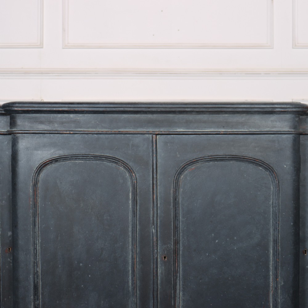 English Breakfront Painted Dresser Base View VII