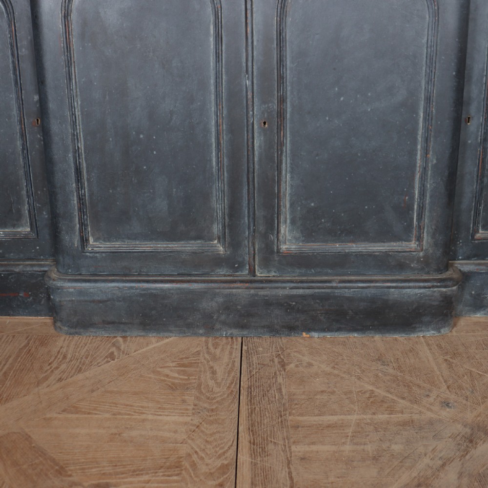 English Breakfront Painted Dresser Base View VIII