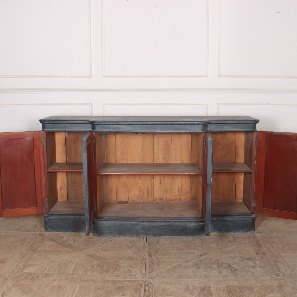 English Breakfront Painted Dresser Base View IX