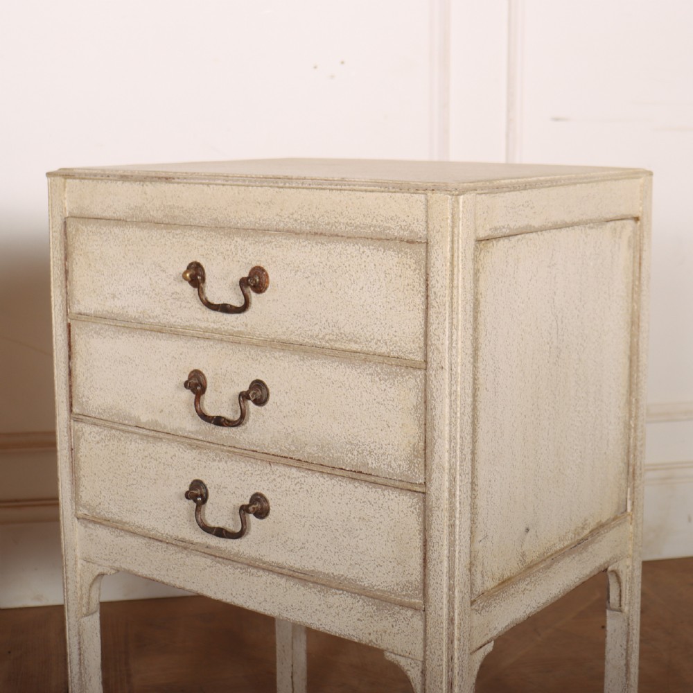 Pair of English Painted Bedside Chests View III
