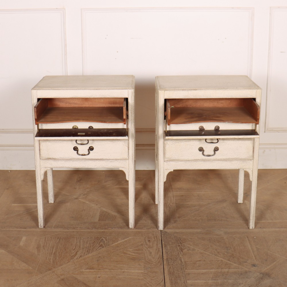 Pair of English Painted Bedside Chests View VIII