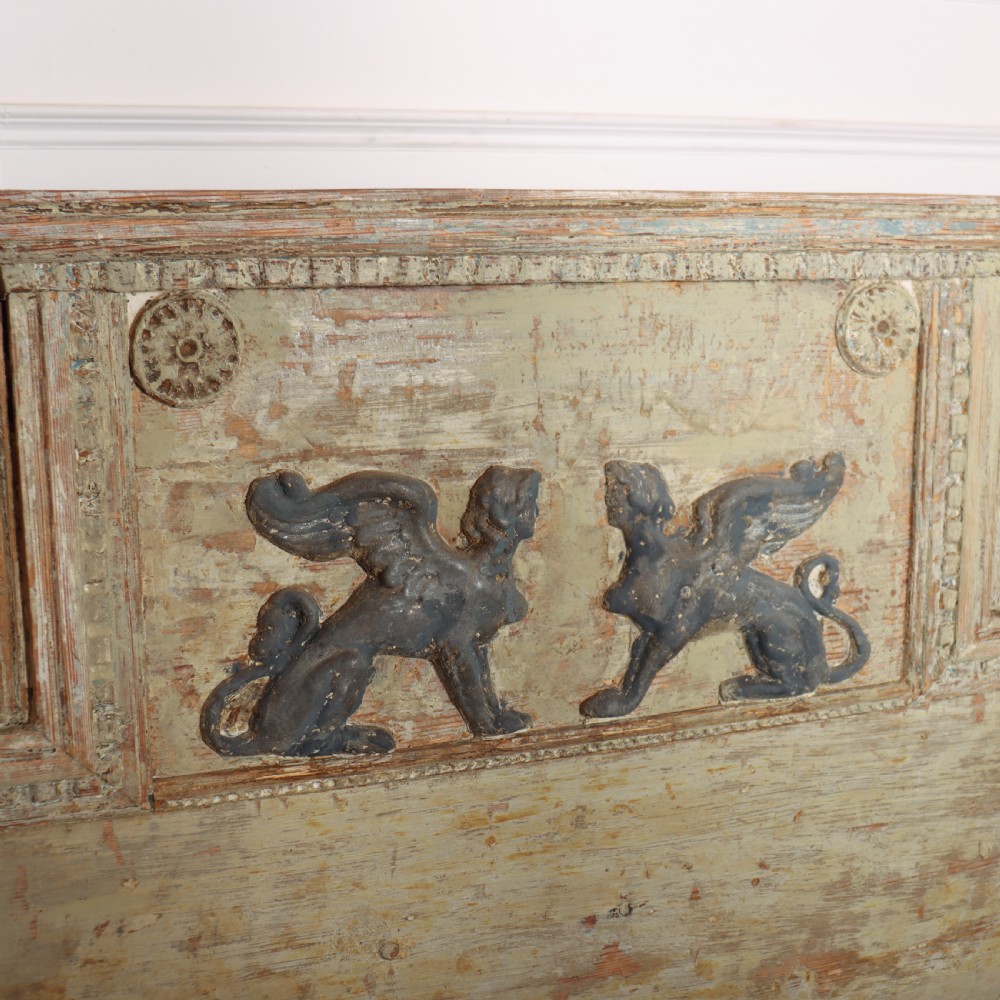 18th Century Original Painted Swedish Bench View V