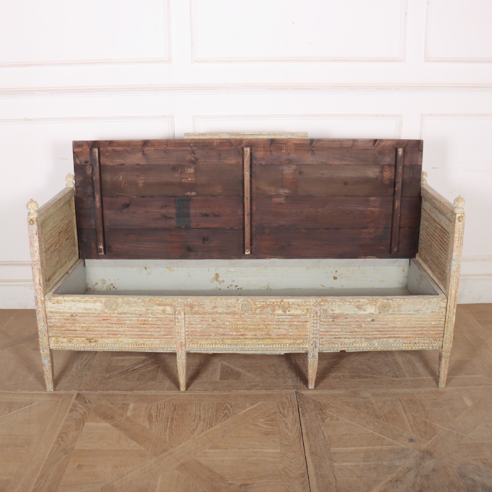 18th Century Original Painted Swedish Bench View X