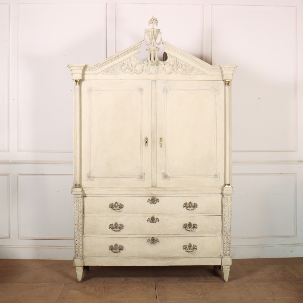 Dutch Painted Linen Cupboard