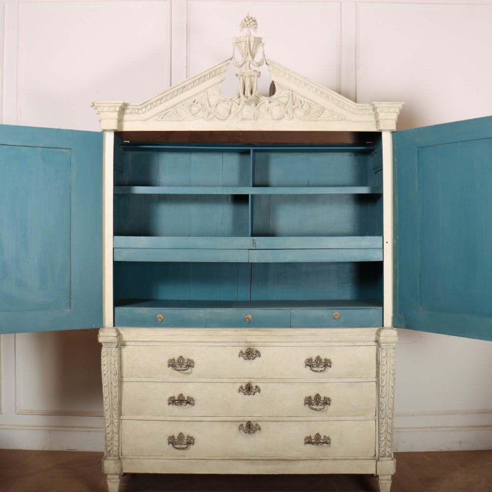 Dutch Painted Linen Cupboard View X