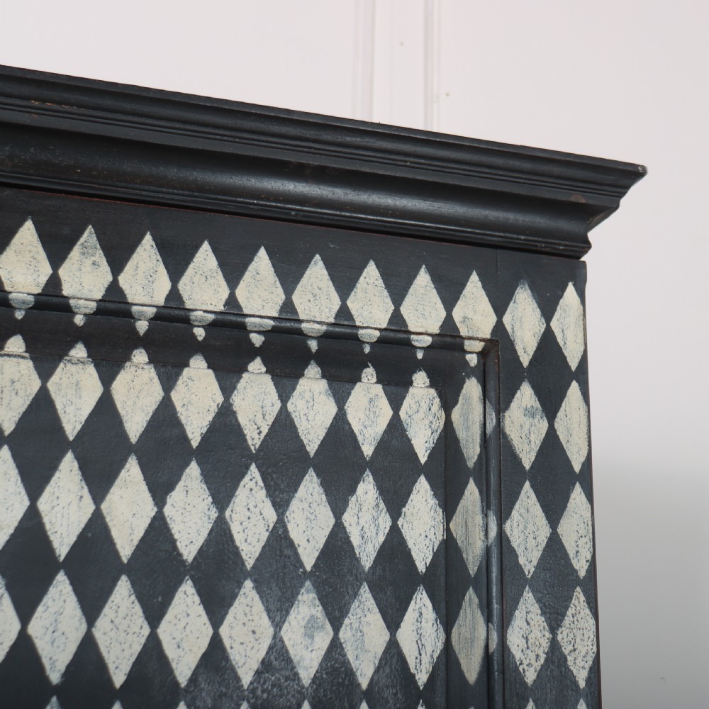 English Painted Harlequin Wardrobe View VI