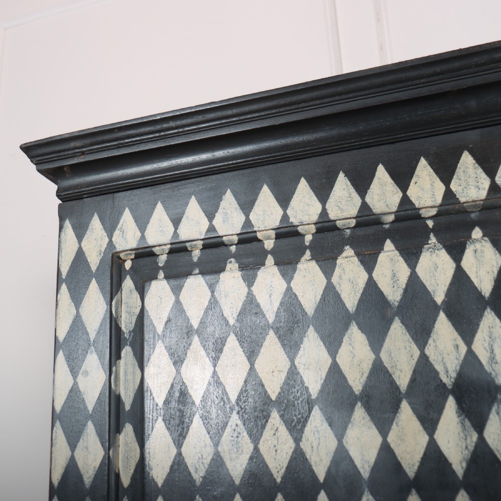 English Painted Harlequin Wardrobe View VII