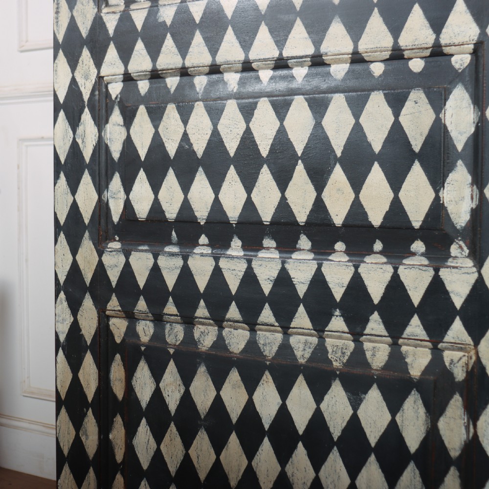 English Painted Harlequin Wardrobe View IX