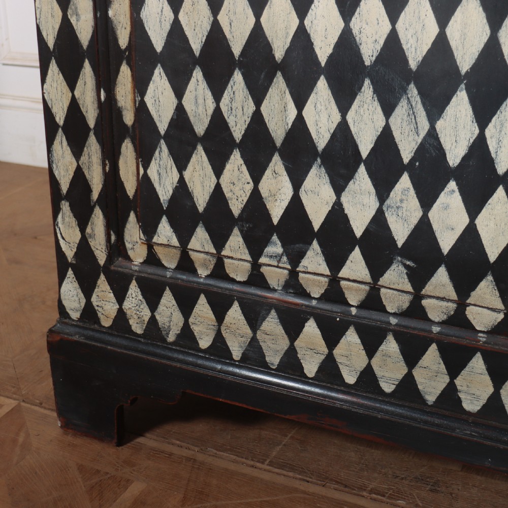 English Painted Harlequin Wardrobe View X