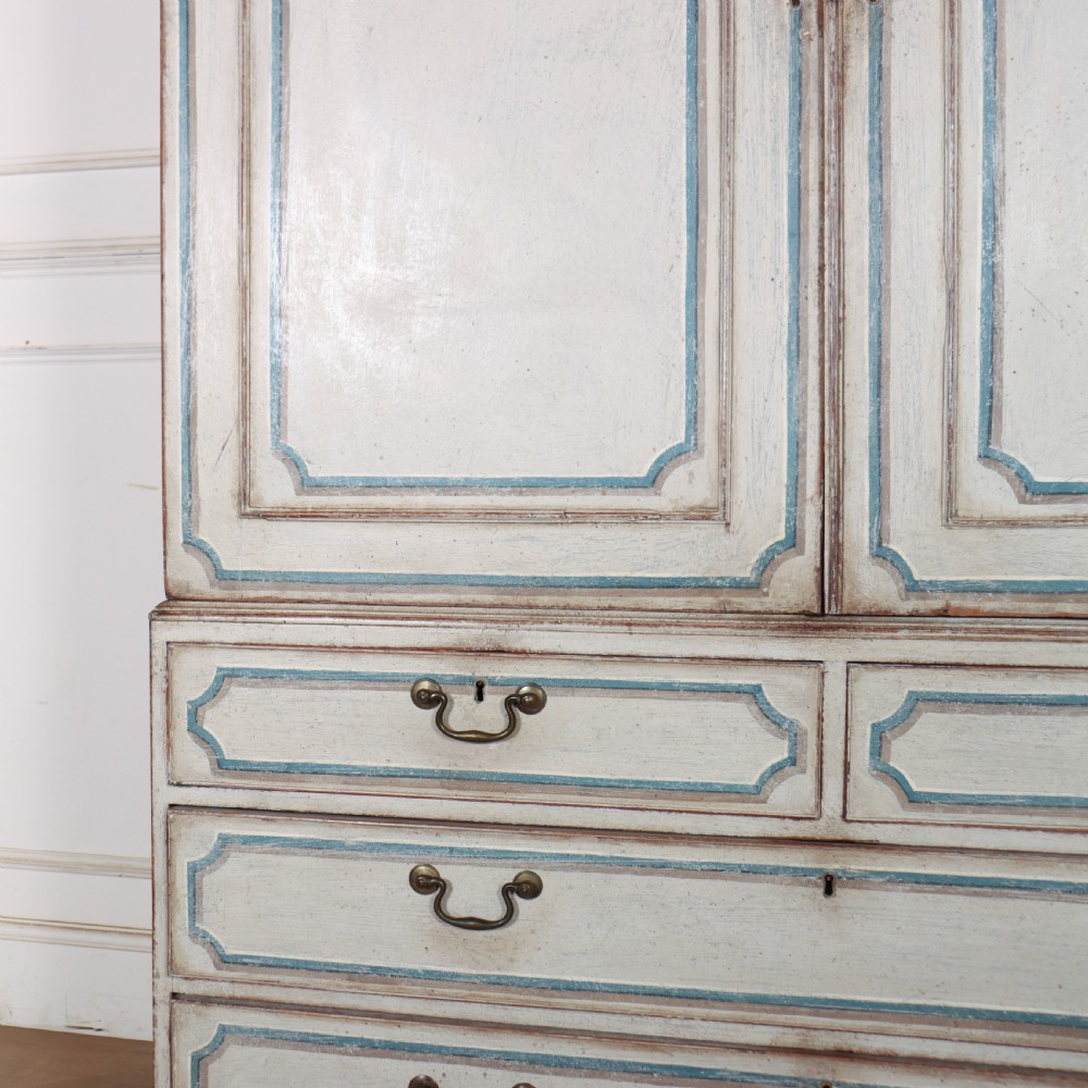 English Painted Linen Press View IV