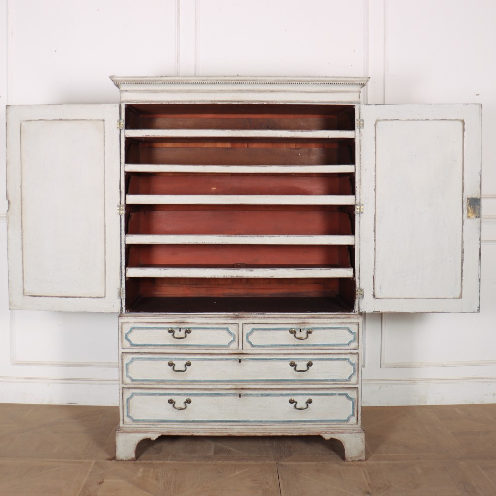 English Painted Linen Press View XII