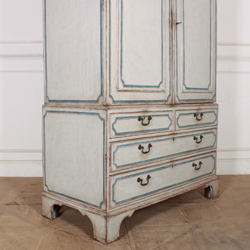 English Painted Linen Press View XV