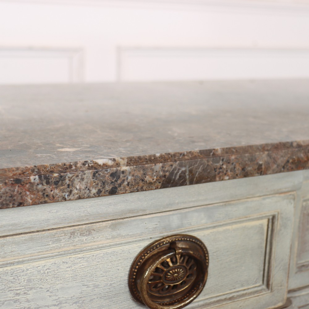 French Marble Top Sideboard View XI