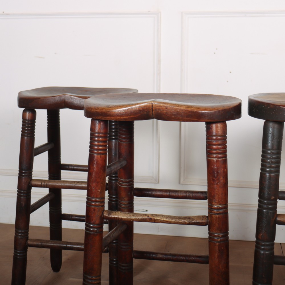 Matched Set of English Bar Stools View II