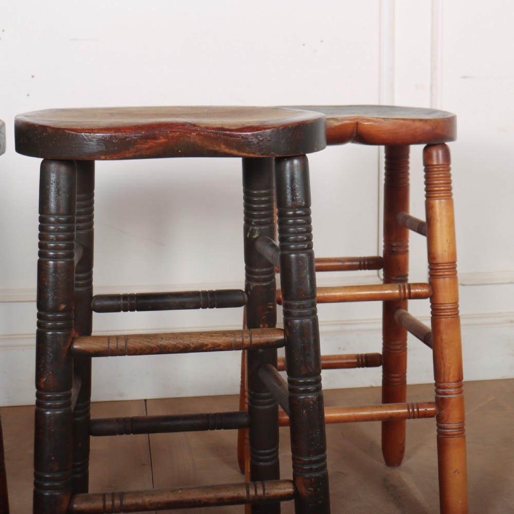 Matched Set of English Bar Stools View IV