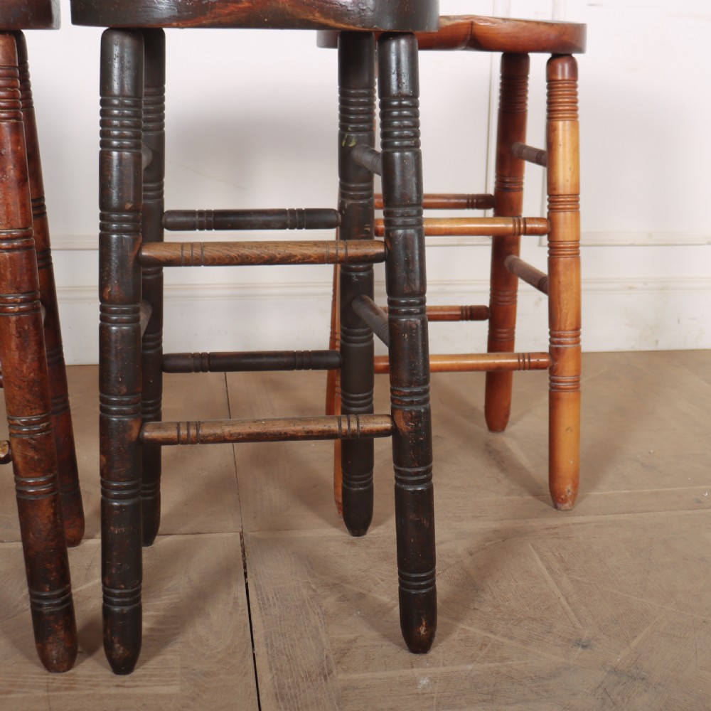 Matched Set of English Bar Stools View V