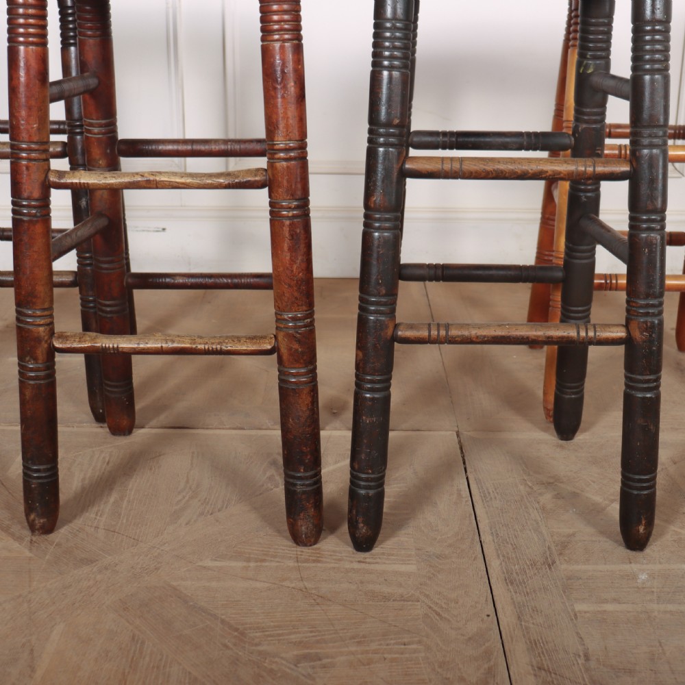 Matched Set of English Bar Stools View VI