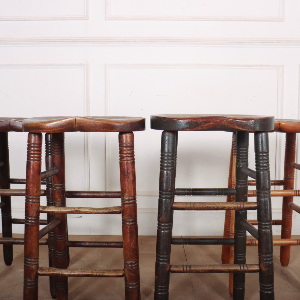 Matched Set of English Bar Stools View VII