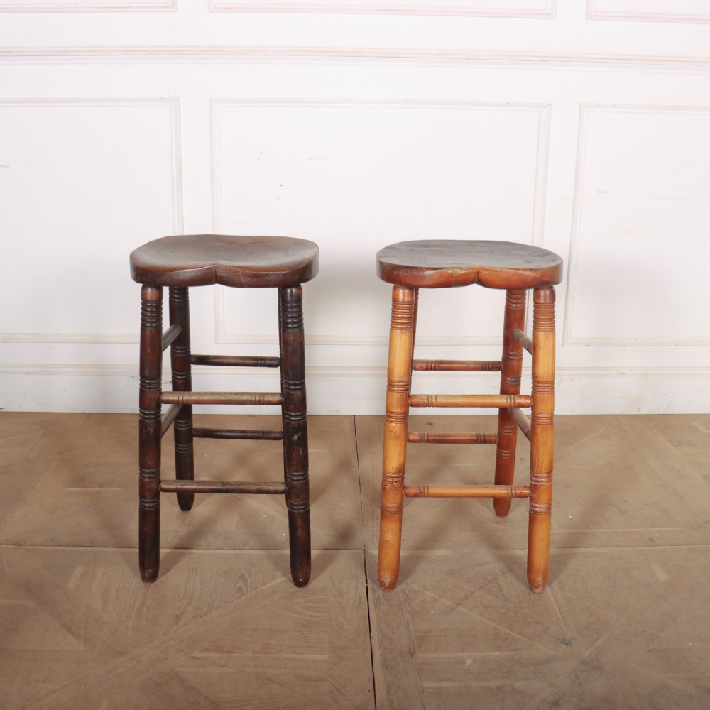 Matched Set of English Bar Stools View VIII