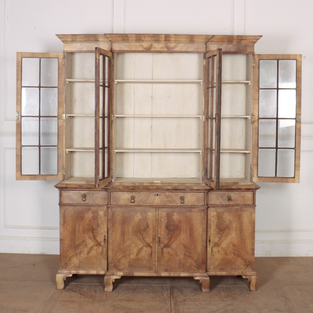 English Bleached Walnut Bookcase View IX