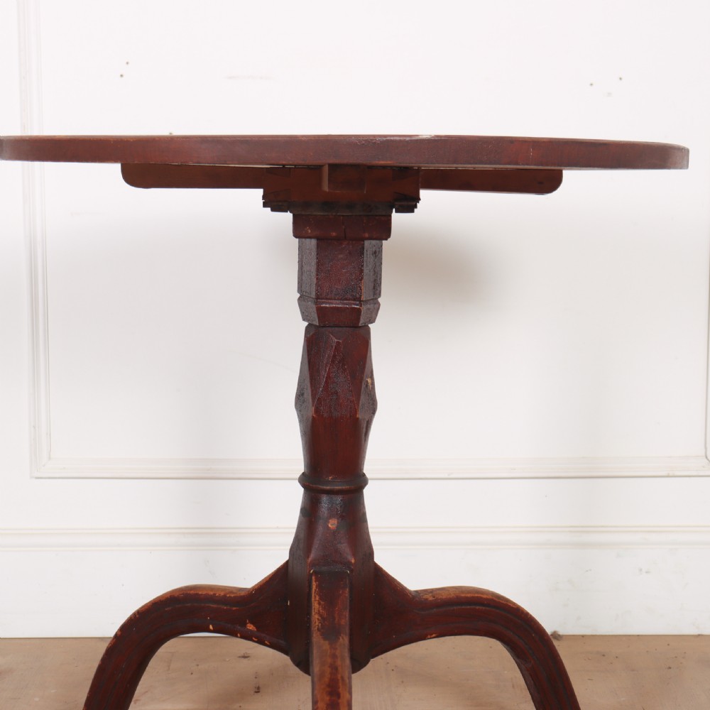 Swedish Original Painted Tripod Lamp Table View III