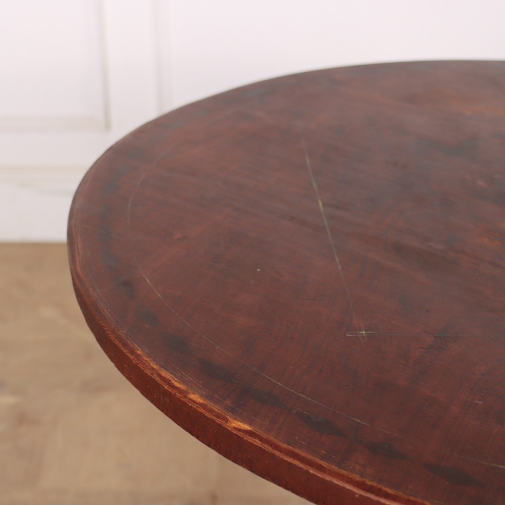 Swedish Original Painted Tripod Lamp Table View IV