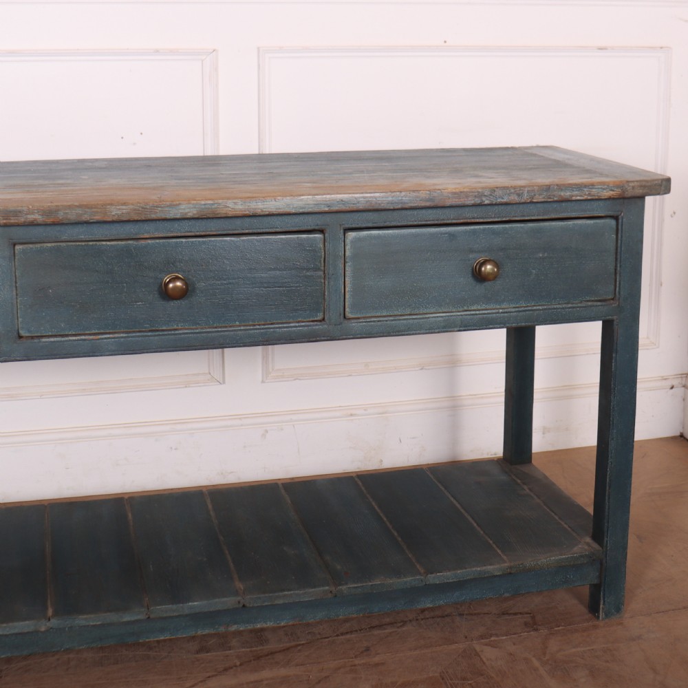 English Painted Potboard Dresser Base View III