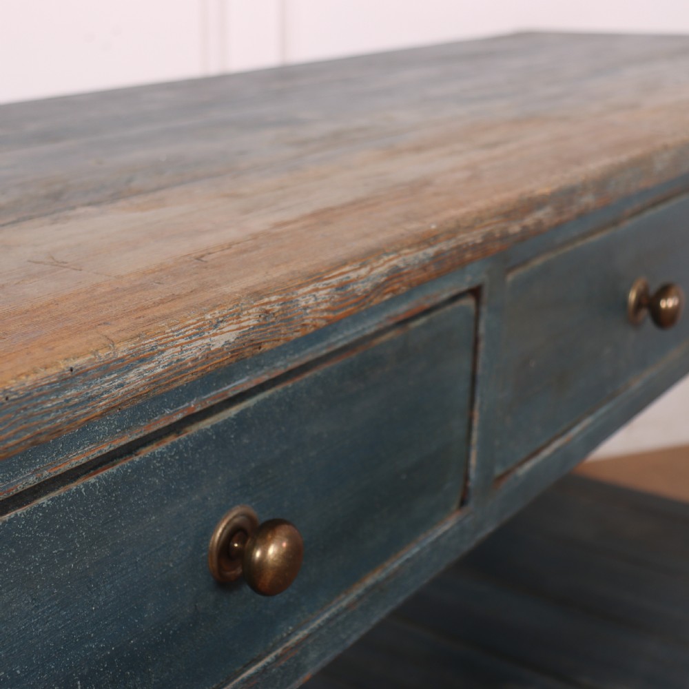 English Painted Potboard Dresser Base View XII