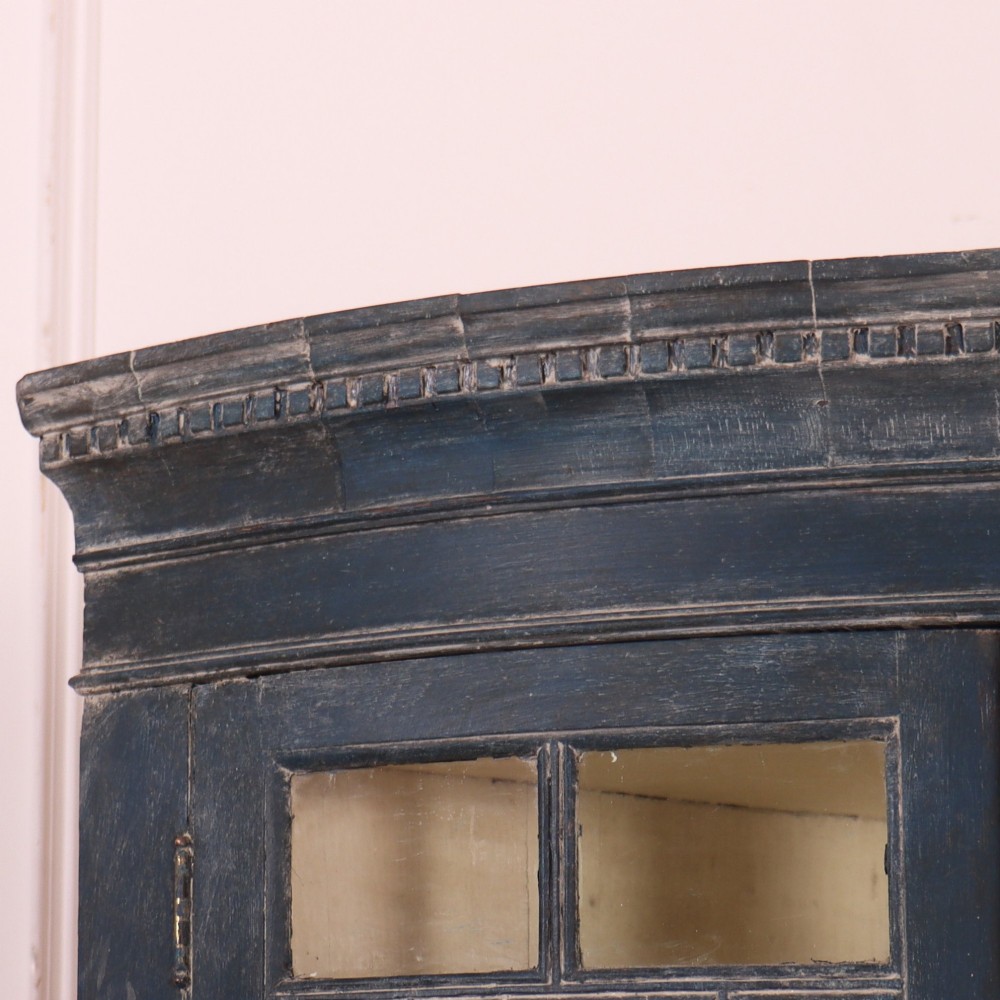 English Bowfront Corner Cupboard View II