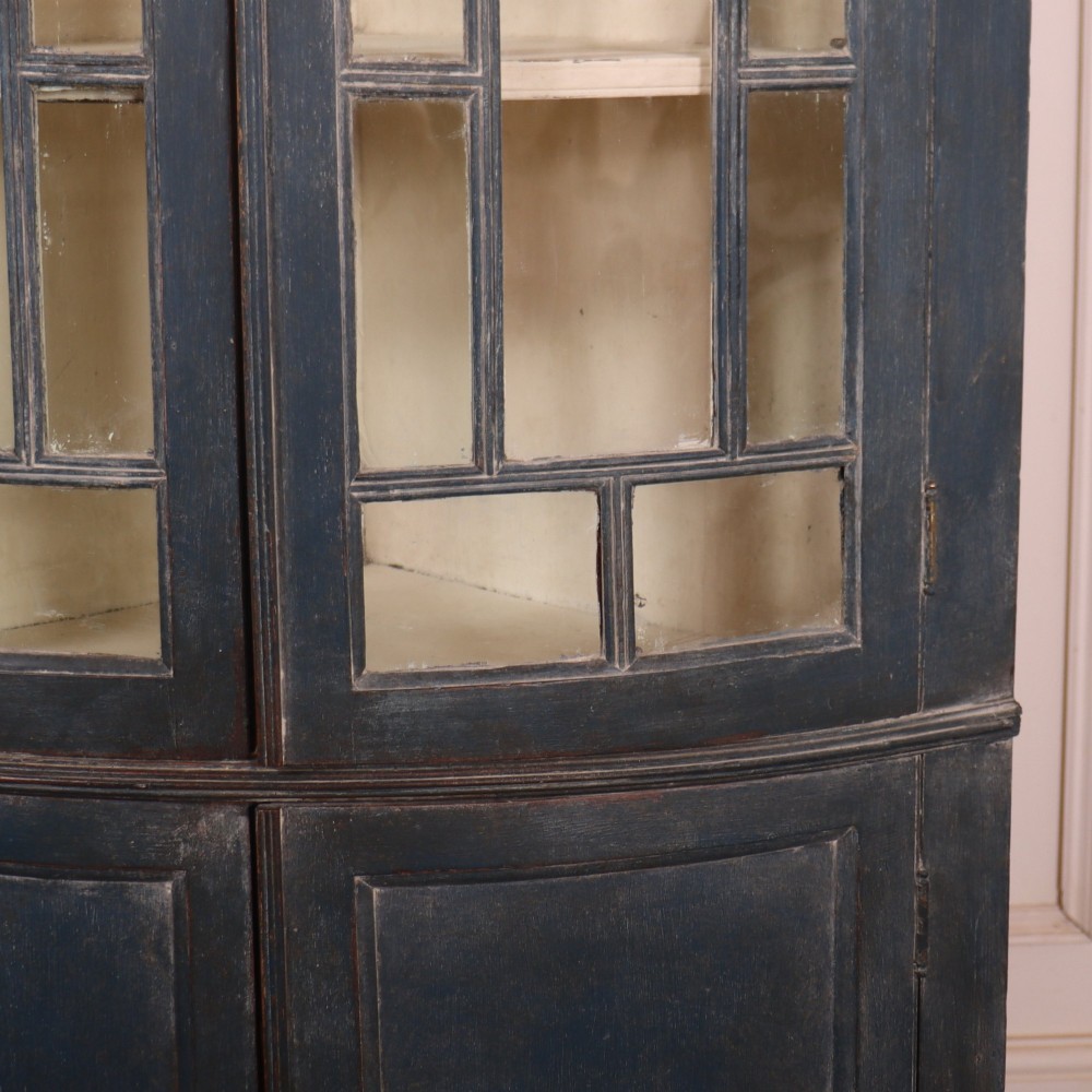 English Bowfront Corner Cupboard View V