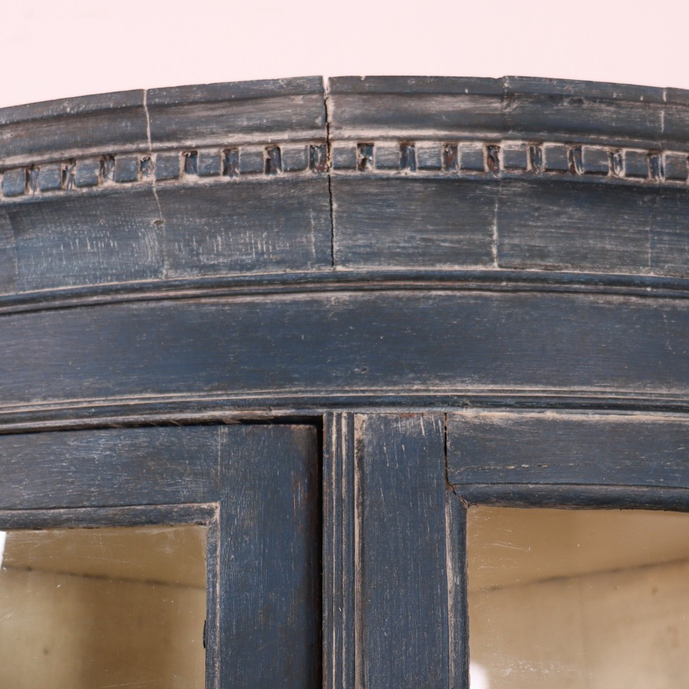 English Bowfront Corner Cupboard View IX