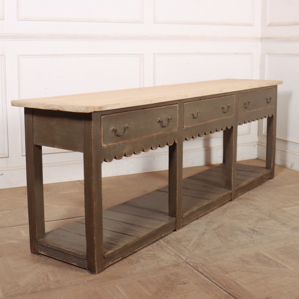 19th Century Painted Potboard Dresser Base View IX