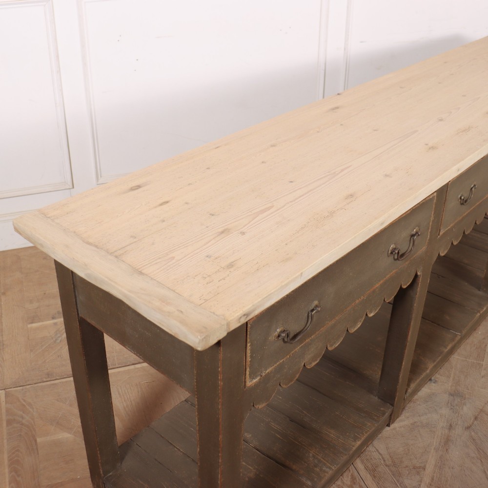 19th Century Painted Potboard Dresser Base View X
