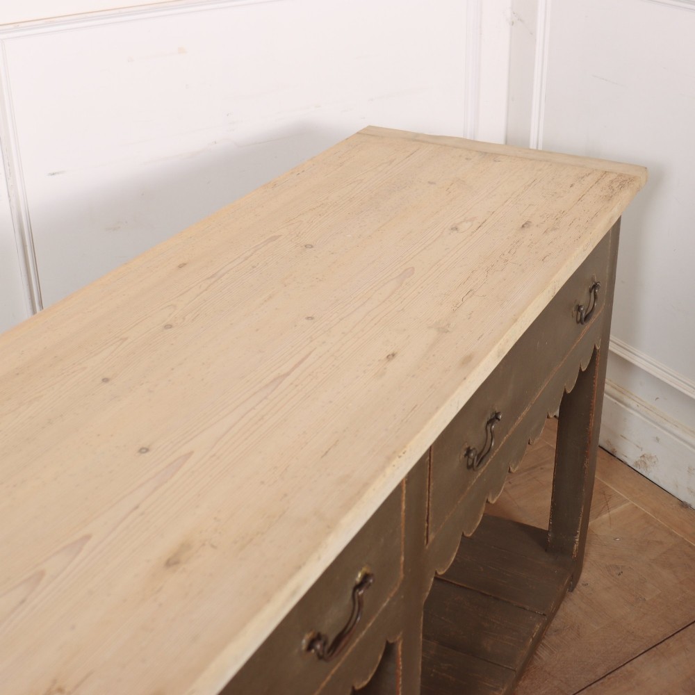19th Century Painted Potboard Dresser Base View XI