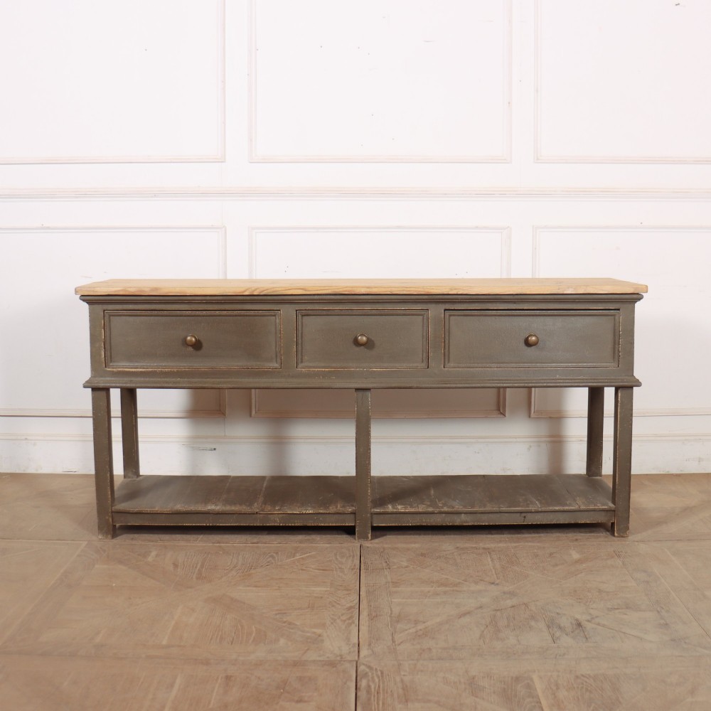 English Painted Potboard Dresser Base