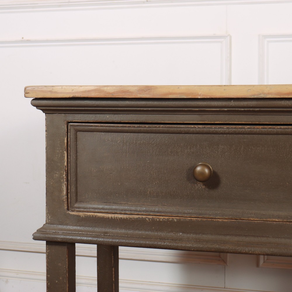 English Painted Potboard Dresser Base View II