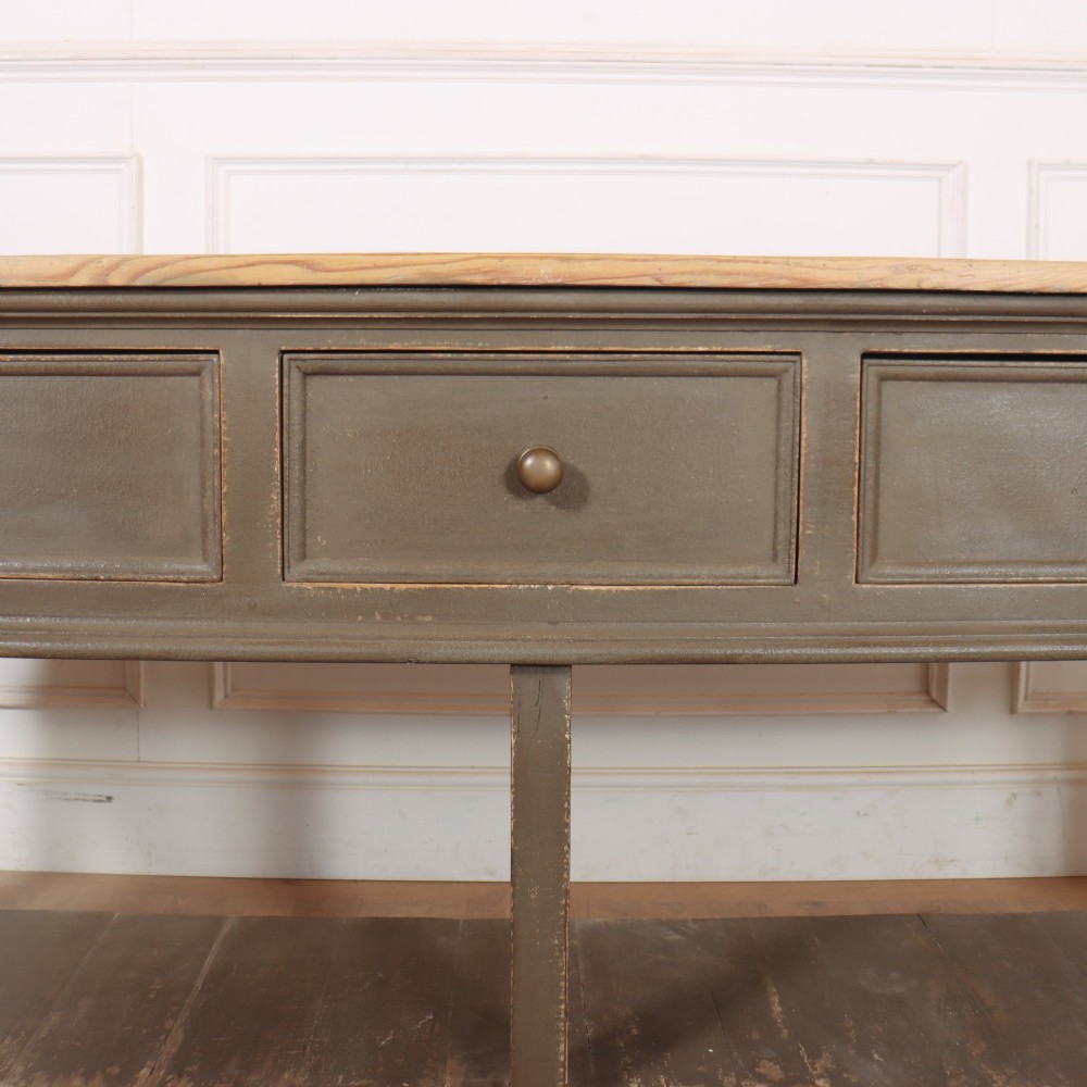 English Painted Potboard Dresser Base View IV
