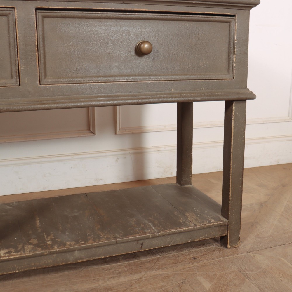 English Painted Potboard Dresser Base View VII