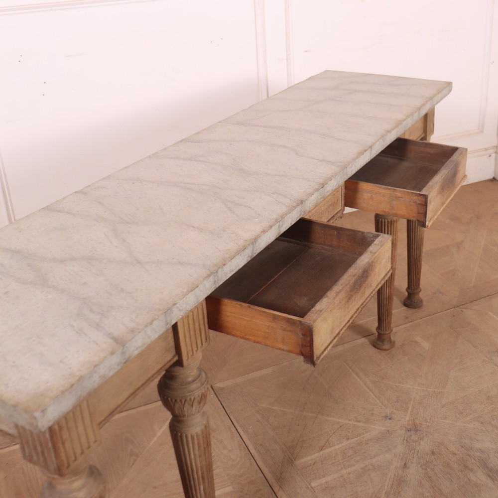 English Bleached Console Table View VIII