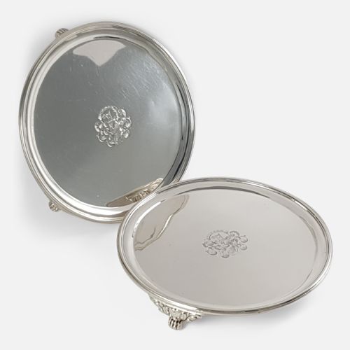 Pair of Scottish George III Silver Salvers - 1818
