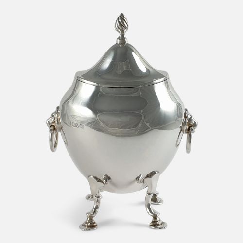 Sterling Silver Tea Caddy - Nathan & Hayes - 1912
