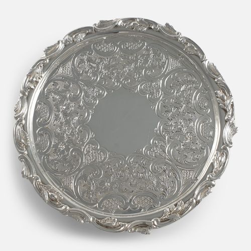 Victorian Sterling Silver Salver - Marshall & Sons - 1845