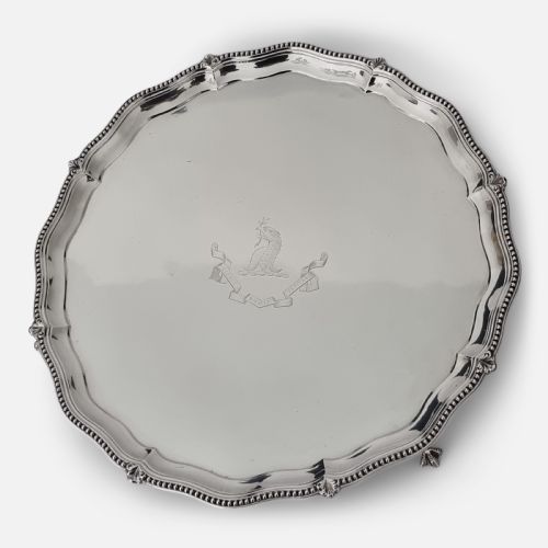 Victorian Sterling Silver Salver - Aldwinckle & Slater - 1886