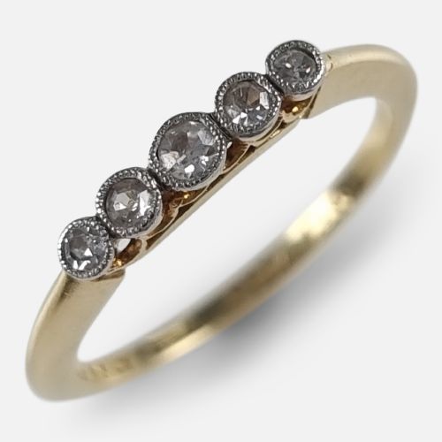 18ct Gold 5-Stone Diamond Ring - Circa 1915