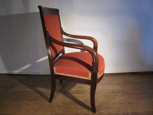 ANTIQUE FRENCH PERIOD EMPIRE ARMCHAIR - ADDITIONAL PHOTO 1