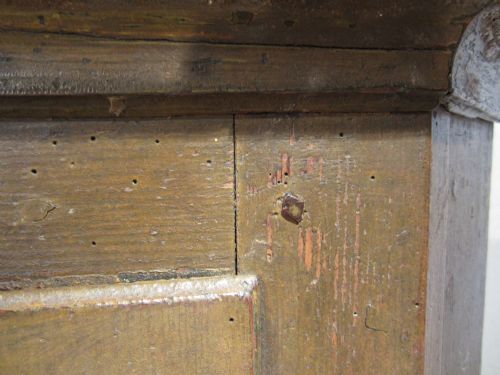 17TH CENTURY PAINTED PINE CORNER CUPBOARD - ADDITIONAL PHOTO 8
