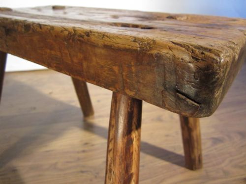 ANTIQUE PRIMITIVE STOOL - ADDITIONAL PHOTO 5