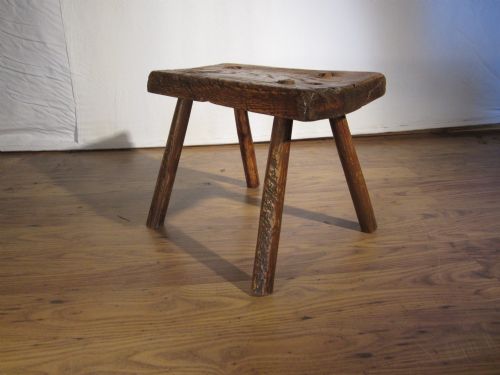 ANTIQUE PRIMITIVE STOOL - ADDITIONAL PHOTO 7