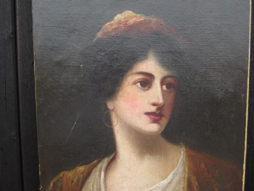 ANTIQUE OIL PORTRAIT PAINTING - ADDITIONAL PHOTO 1