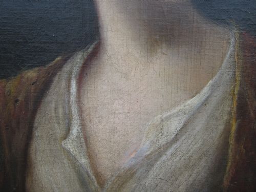 ANTIQUE OIL PORTRAIT PAINTING - ADDITIONAL PHOTO 4
